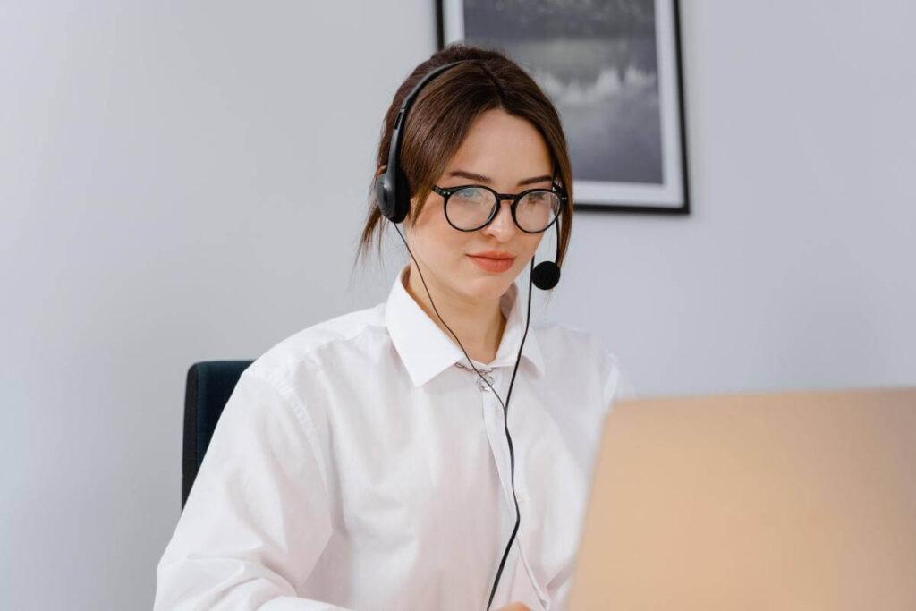 lady taking support calls